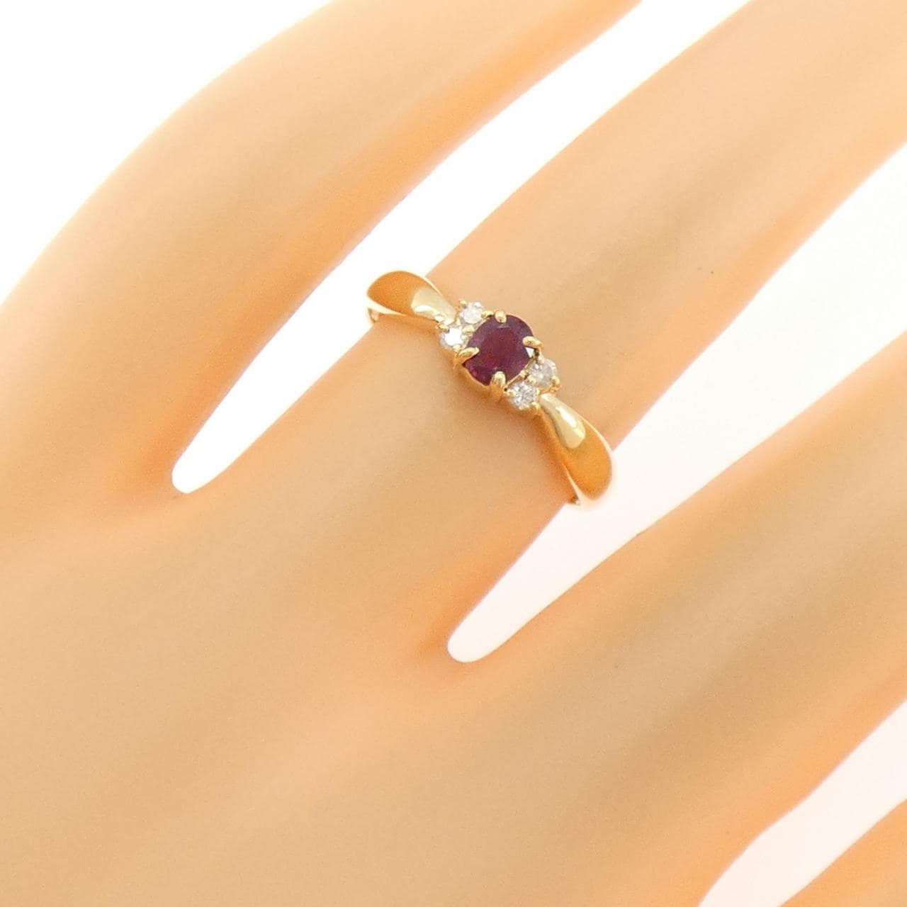 K18YG ルビー リング