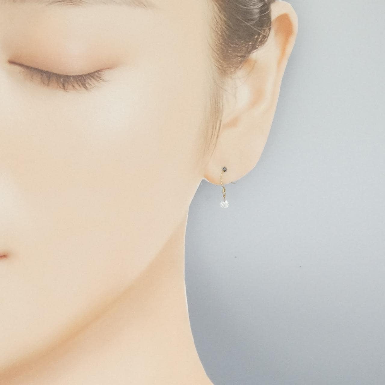 K18YG ダイヤモンド ピアス 0.2CT