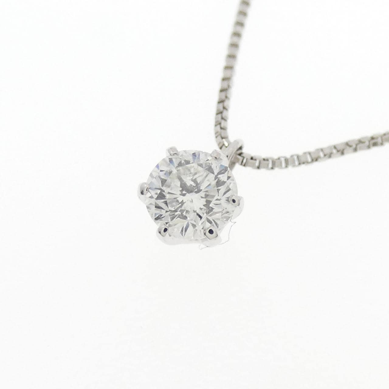 PT900/PT850 ソリティア ダイヤモンド ネックレス 0.30CT