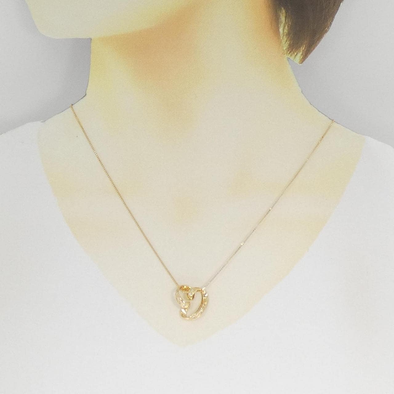 K18YG ダイヤモンド ネックレス 0.12CT
