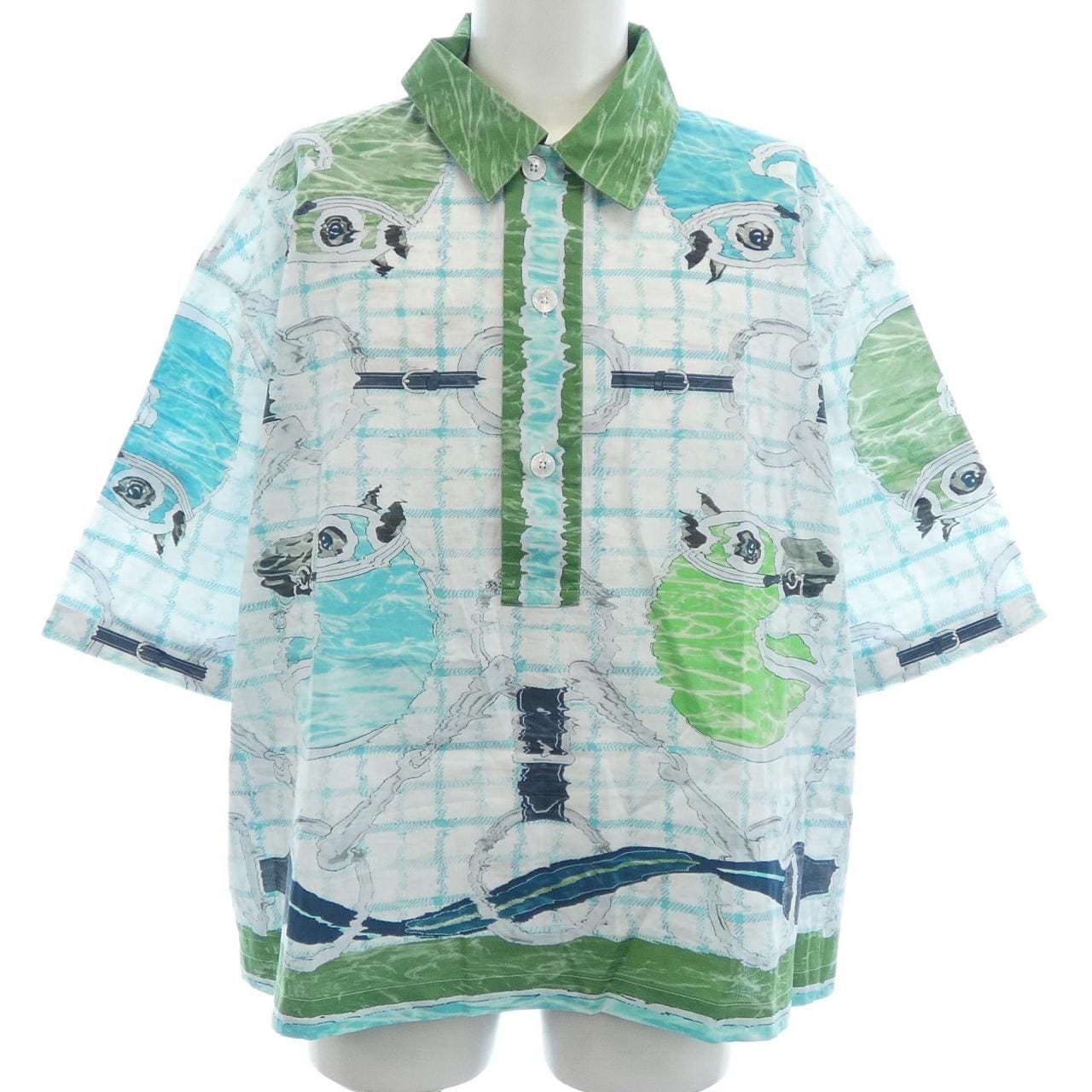 エルメス HERMES Tatersale Remix Bis *31-5617 S／Sシャツ