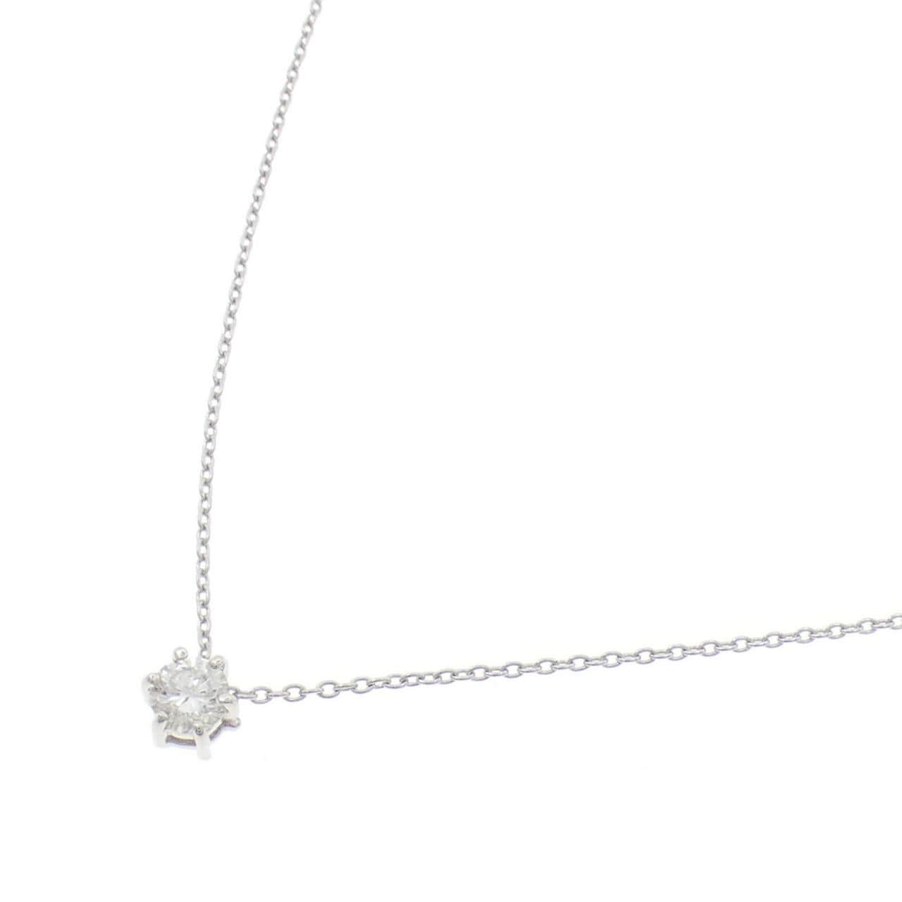 PT900/PT850 Solitaire Diamond Necklace 0.21CT