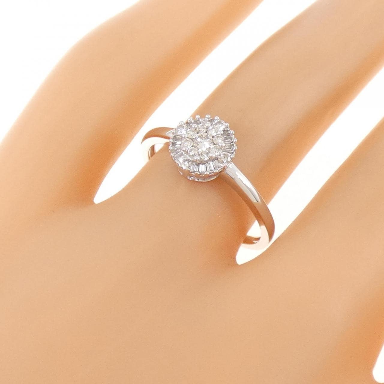 K18WG ダイヤモンド リング 0.24CT