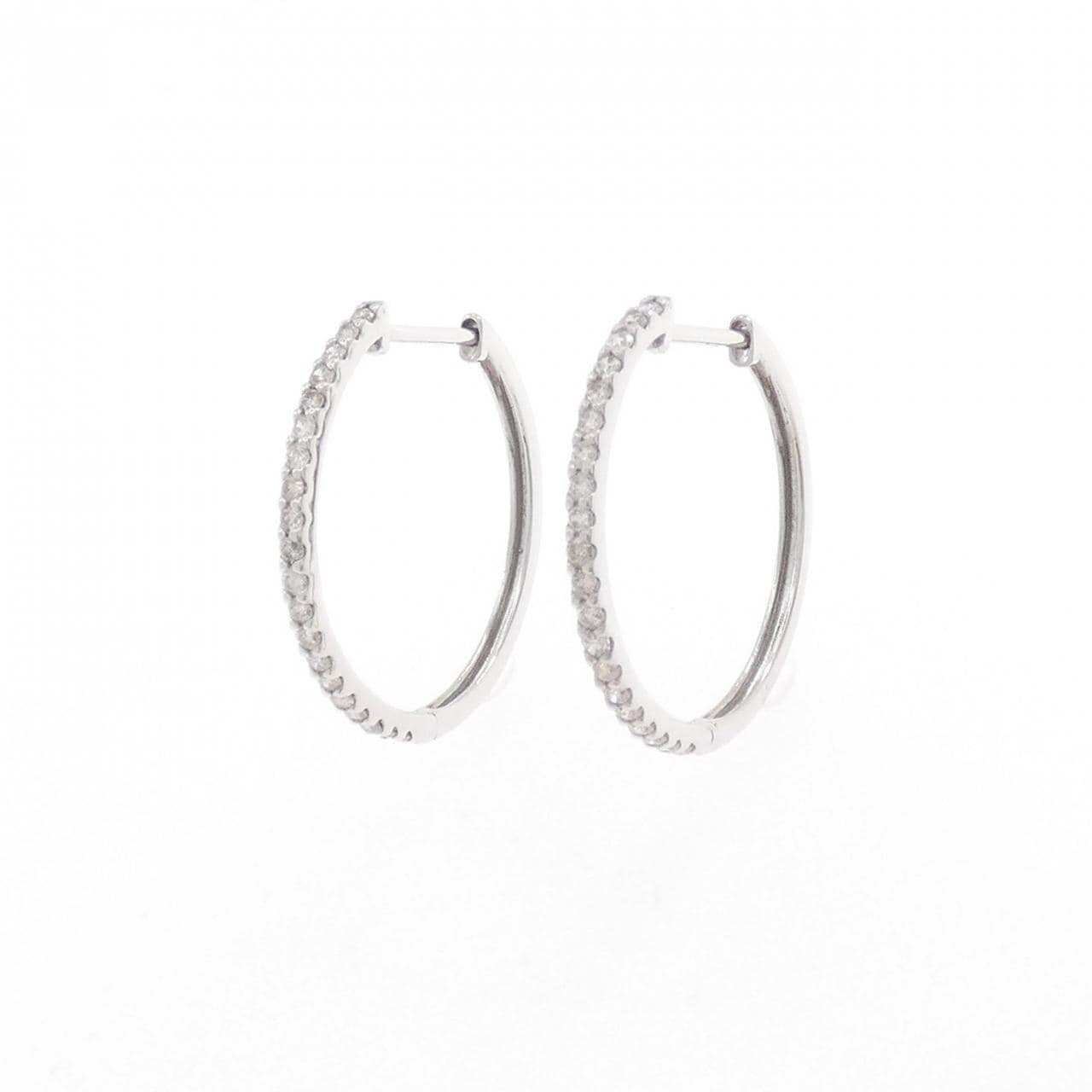 K18WG ダイヤモンド ピアス 0.50CT
