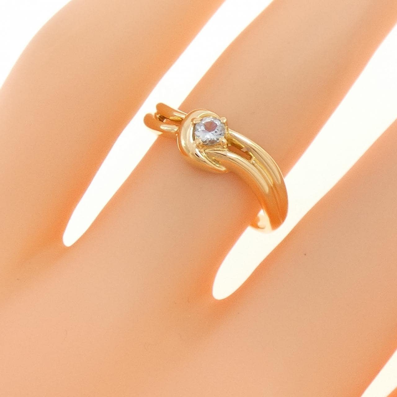 K18YG アクアマリン リング