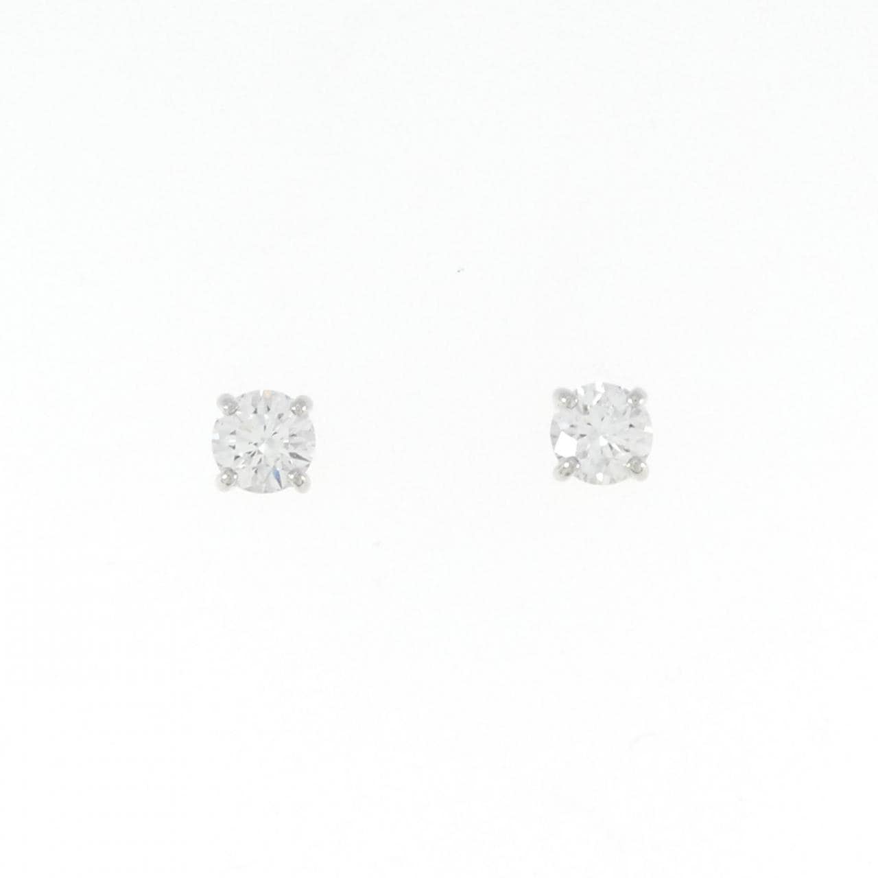 【リメイク】PT/ST ダイヤモンド ピアス 0.316CT 0.332CT F VS1 EXT