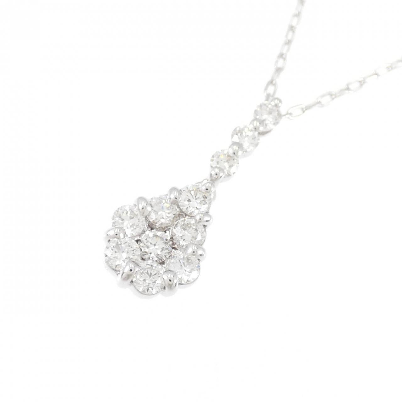 K18WG ダイヤモンド ネックレス 0.50CT