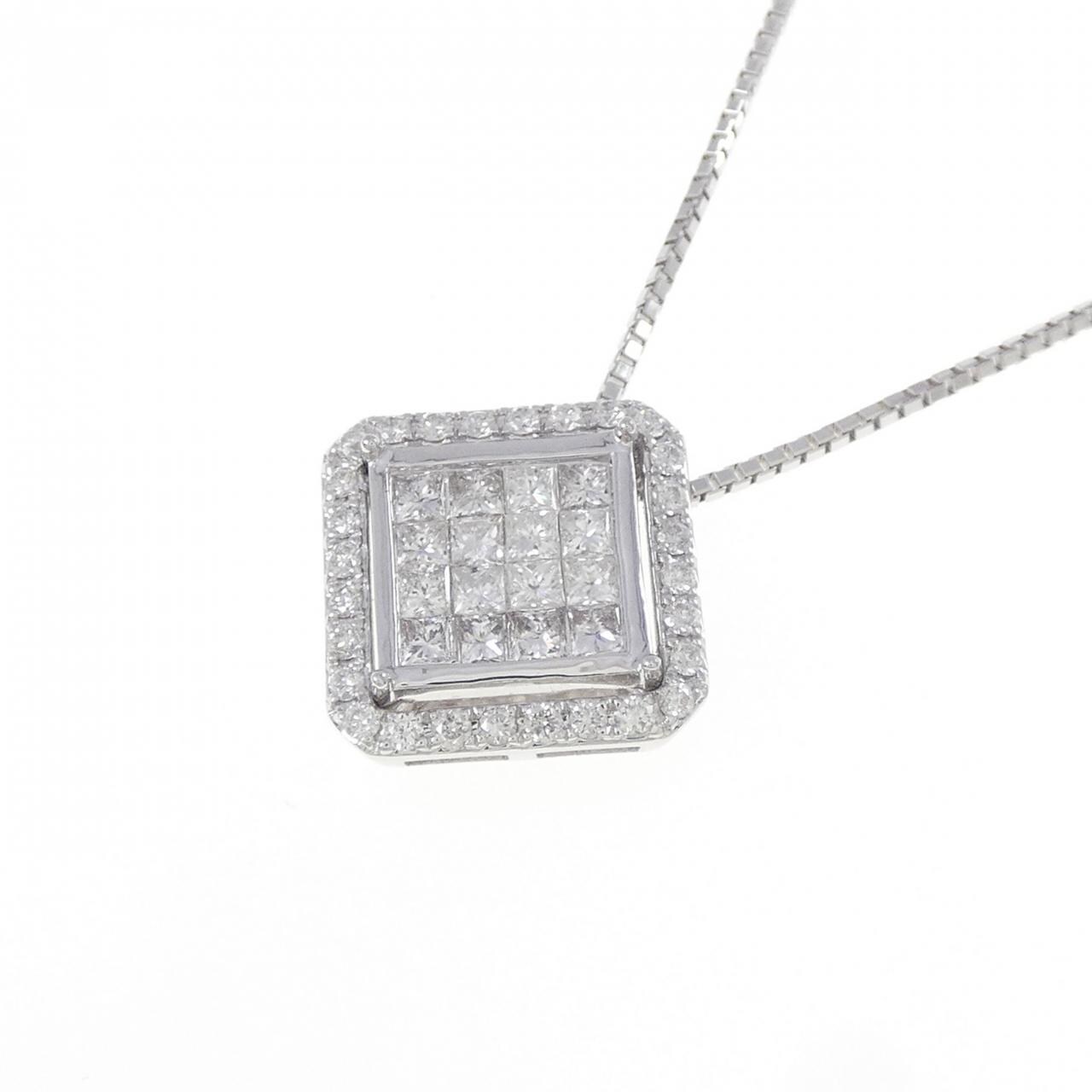 K18WG ダイヤモンド ネックレス 1.00CT