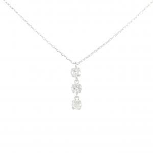 【新品】PT900/PT850 スリーストーン ダイヤモンド ネックレス 0.30CT