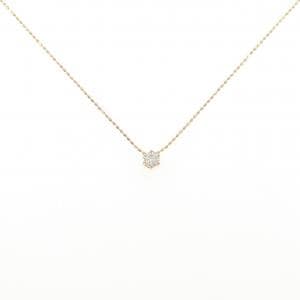 K18YG ソリティア ダイヤモンド ネックレス 0.19CT