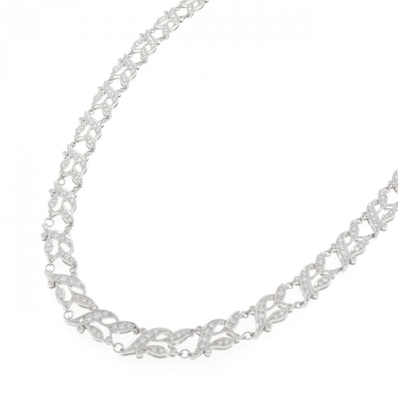 PT850/PT950 ダイヤモンド ネックレス 3.28CT
