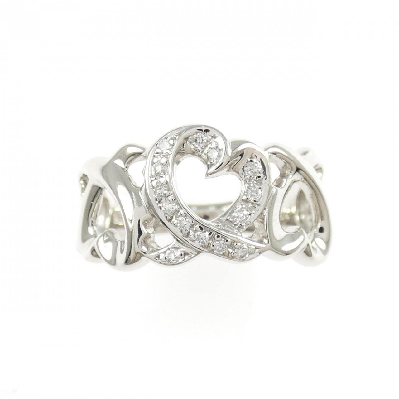 PT900 ハート ダイヤモンド リング 0.08CT