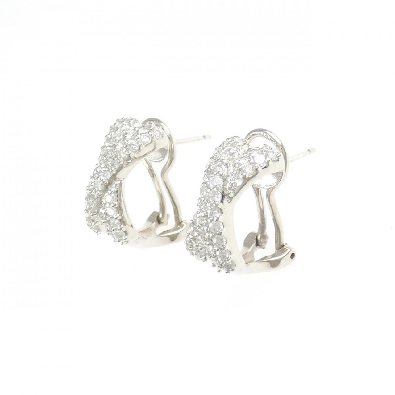 PT900/K14WG ダイヤモンド ピアス 1.02CT