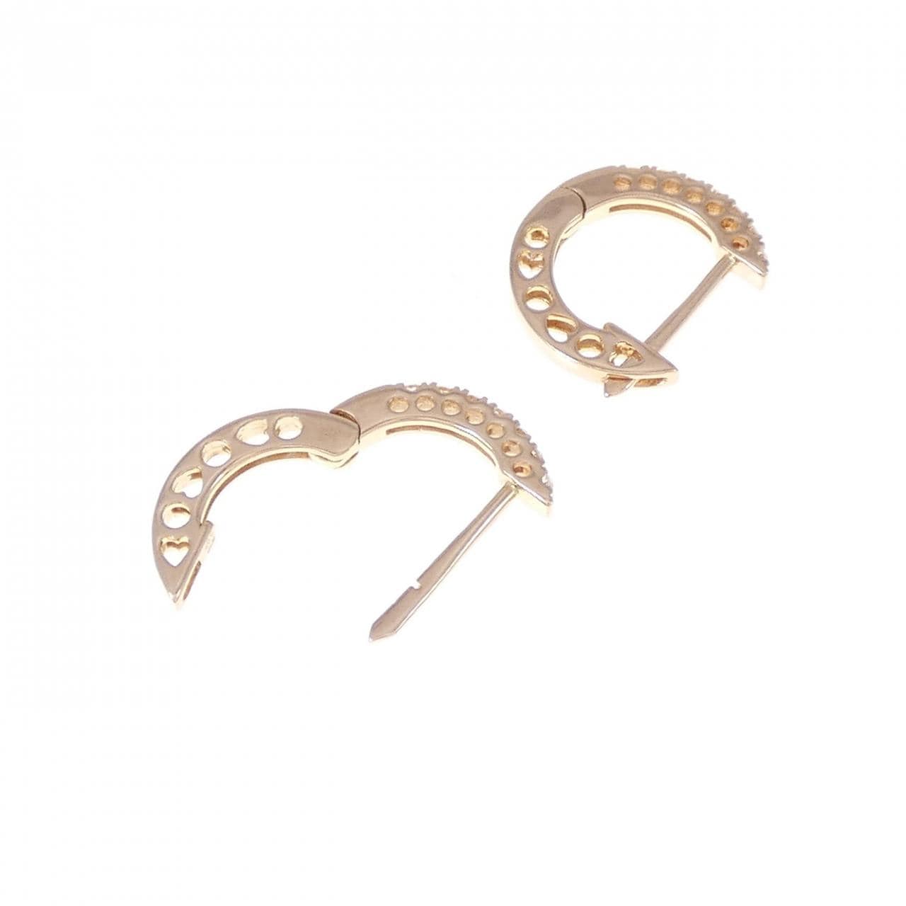 K18PG Diamond earrings 0.14CT