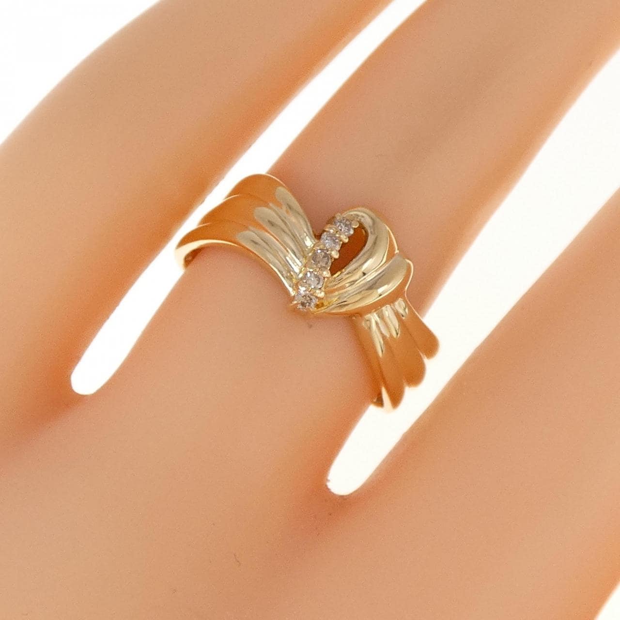 K18YG ダイヤモンド リング 0.05CT