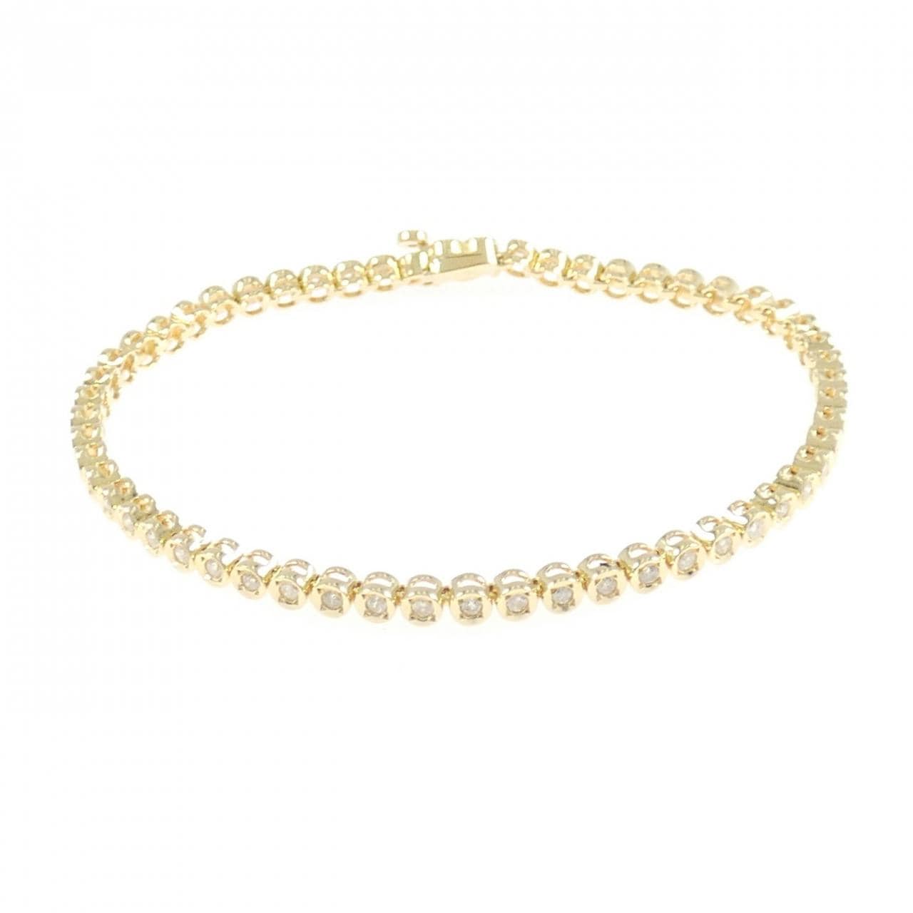 K18YG ダイヤモンド ブレスレット 1.03CT