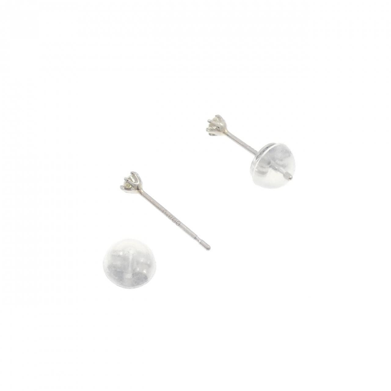 PT900 ソリティア ダイヤモンド ピアス 0.06CT