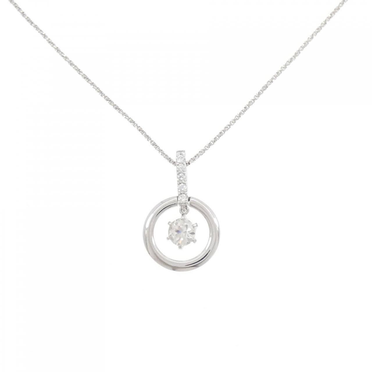 K18WG ダイヤモンド ネックレス 0.320CT