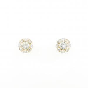 【新品】K18YG ダイヤモンド ピアス 0.330CT 0.321CT G SI2 Good