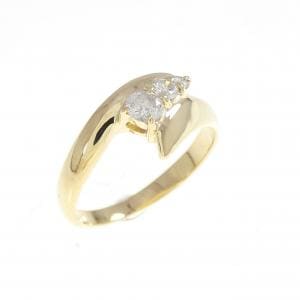 K18YG ダイヤモンド ピンキーリング 0.14CT