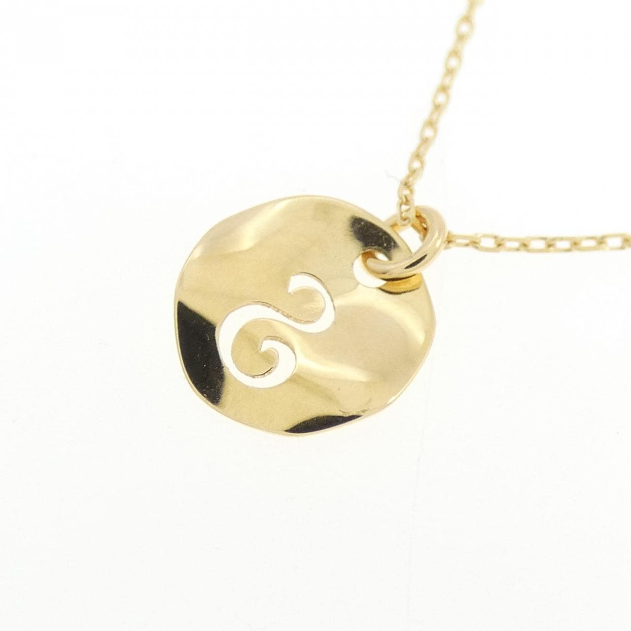 K18YG イニシャルS ネックレス