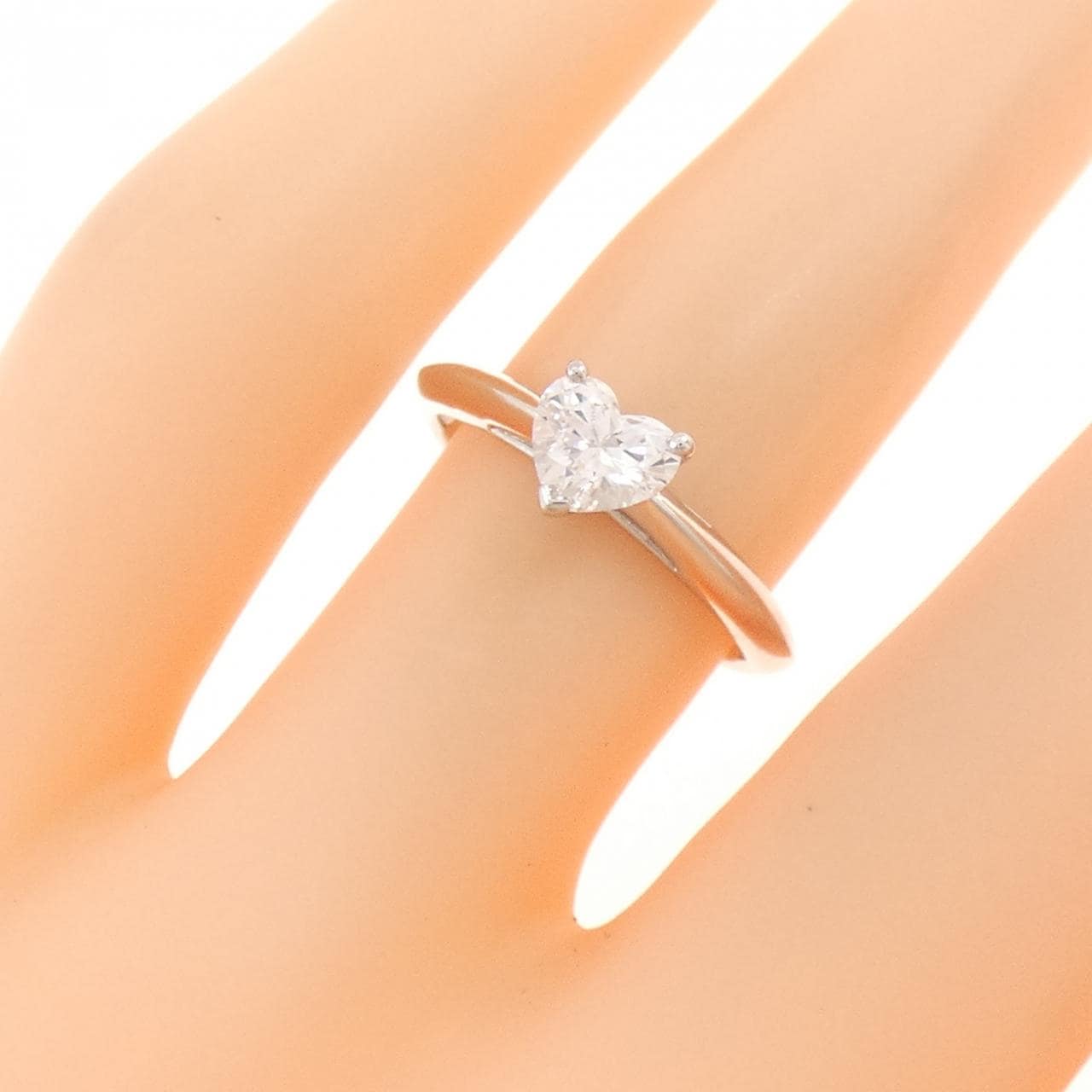 ティファニー ハートシェイプ リング 0.49CT D IF ハートシェイプ