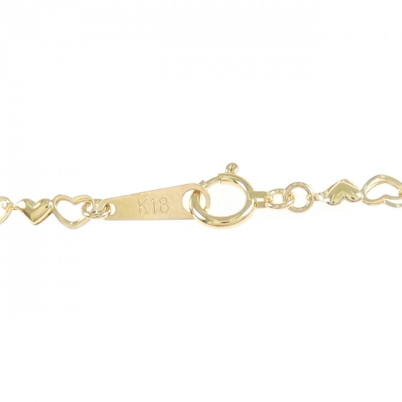 K18YG ハート ブレスレット