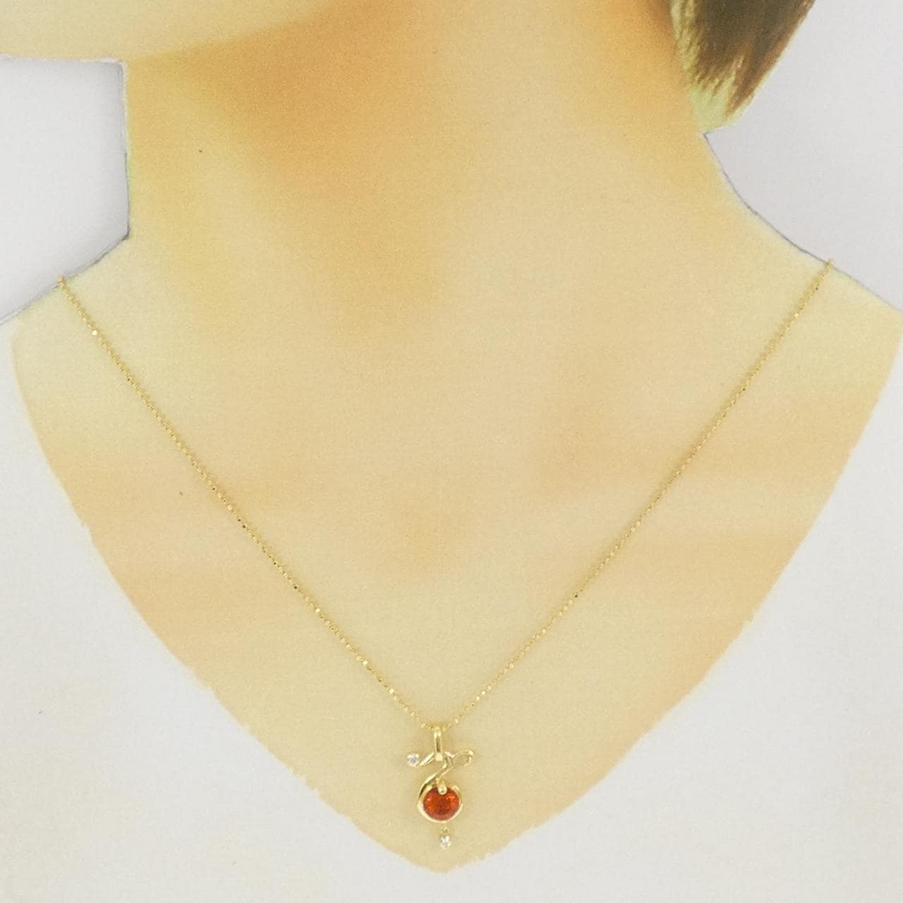 18K Yellow OPAL Necklace 0.82CT