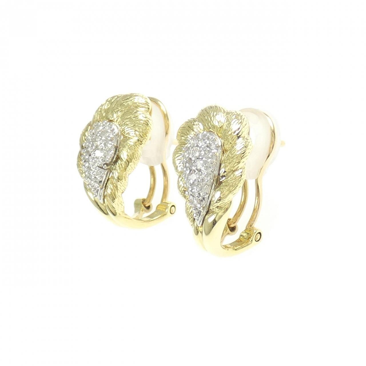 K18YG/PT900 ダイヤモンド ピアス/イヤリング 0.20CT