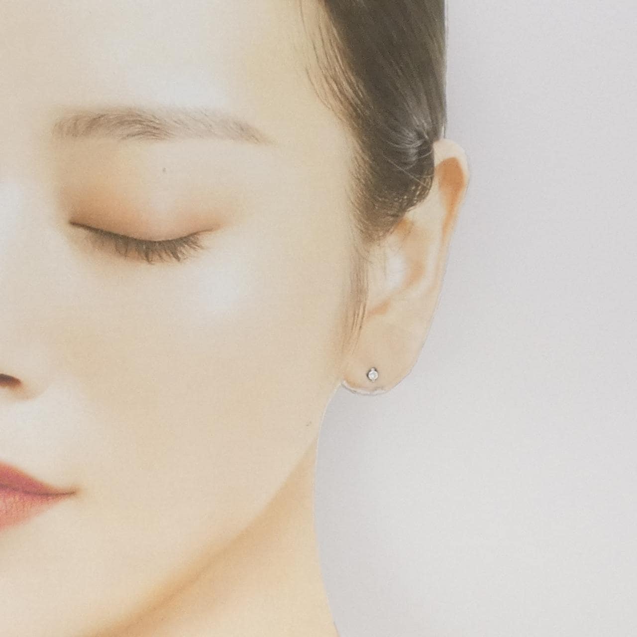 PT900单钻钻石耳环 0.10CT