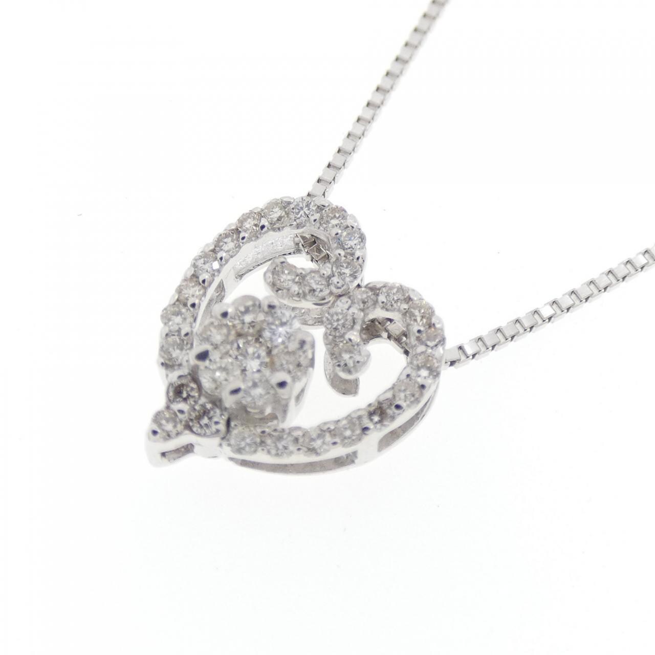 K18WG ダイヤモンド ネックレス 0.30CT