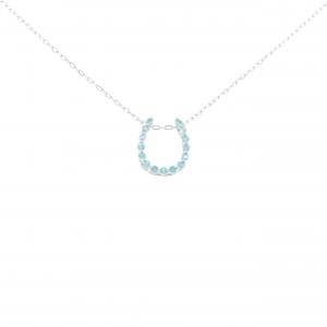 K18WG ホースシュー トルマリン ネックレス 0.11CT
