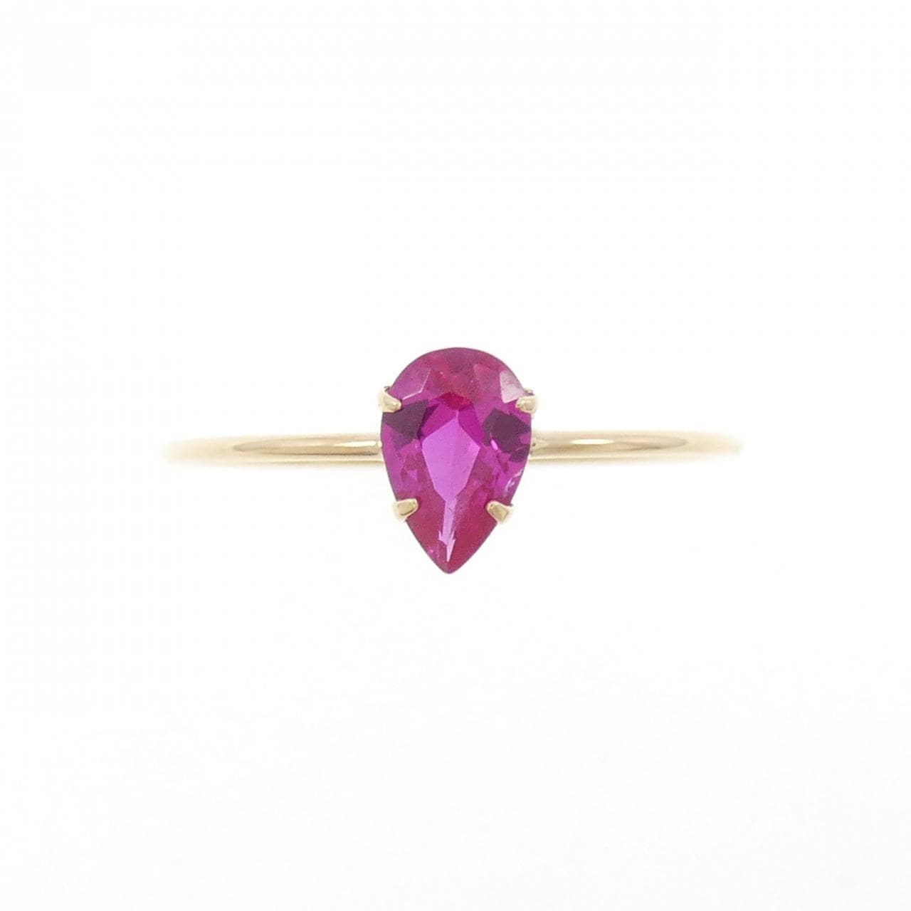 アガット 合成ルビー リング