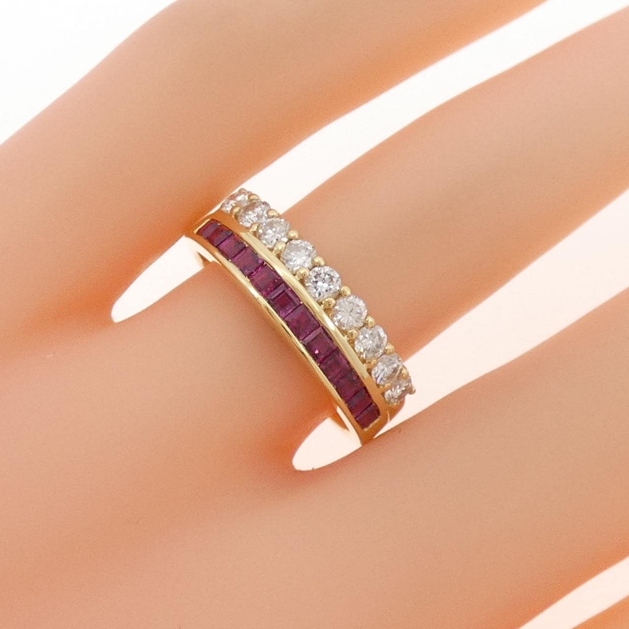 18KYG ルビー リング 0.50CT