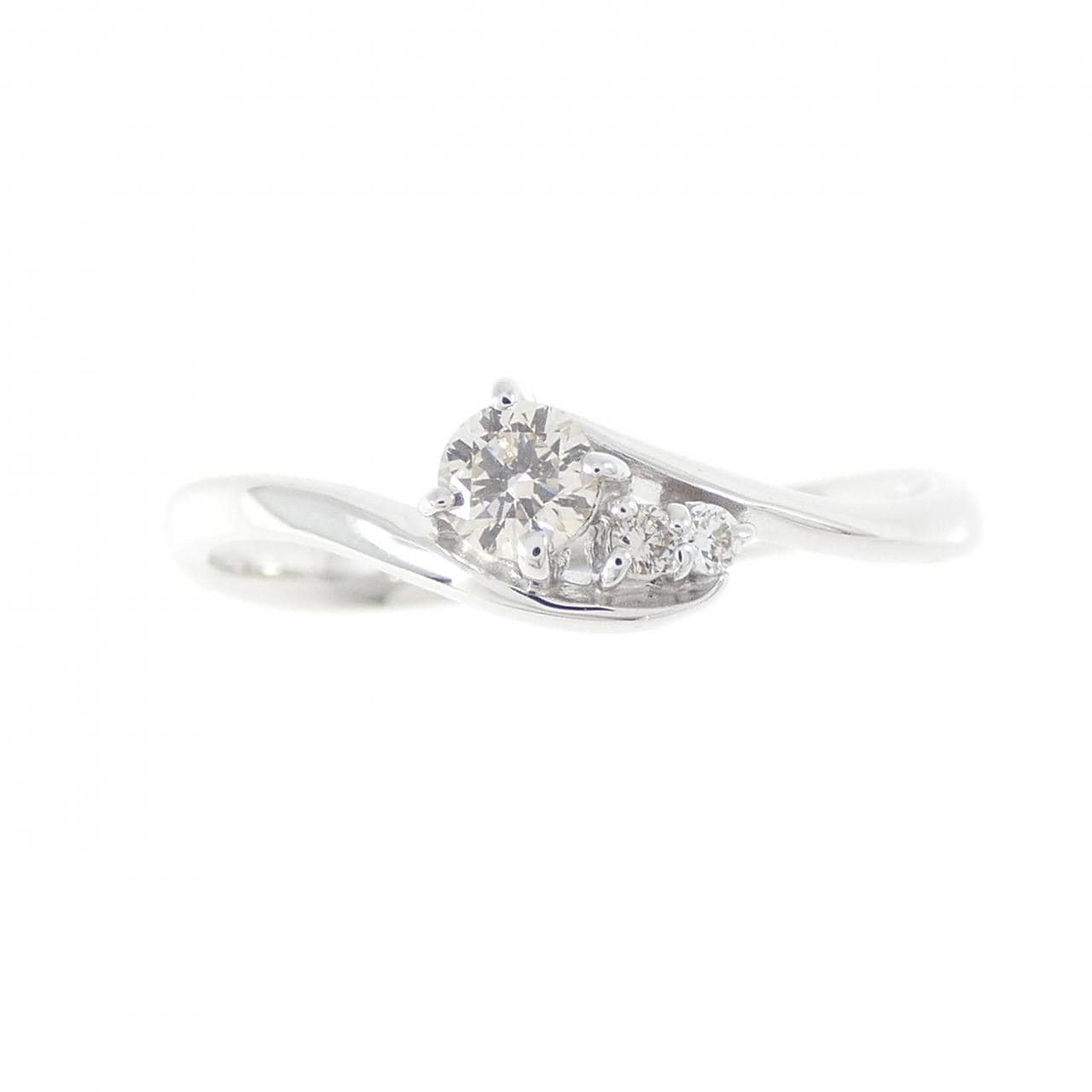 K18WG ダイヤモンド リング 0.12CT
