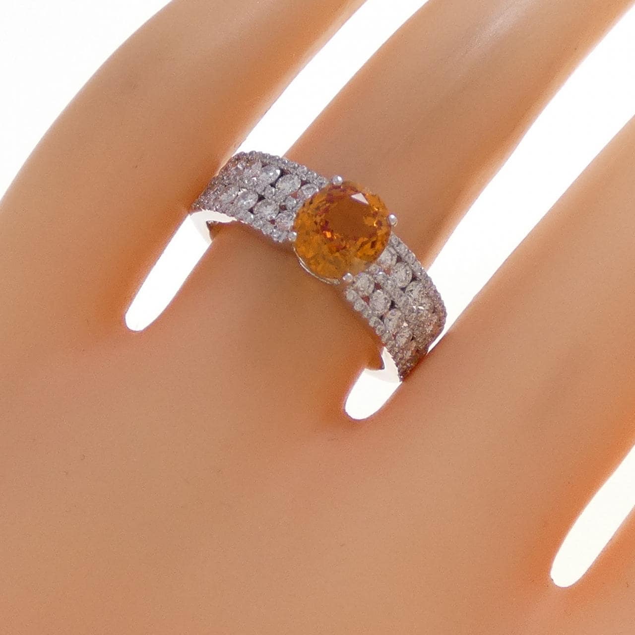 K18WG サファイヤ リング 1.795CT