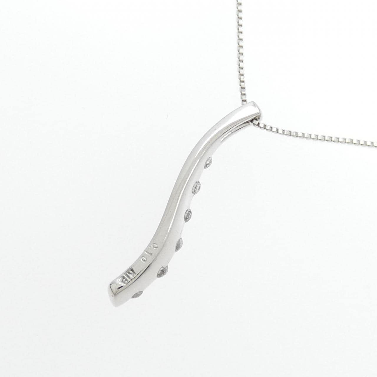 K18WG ダイヤモンド ネックレス 0.10CT