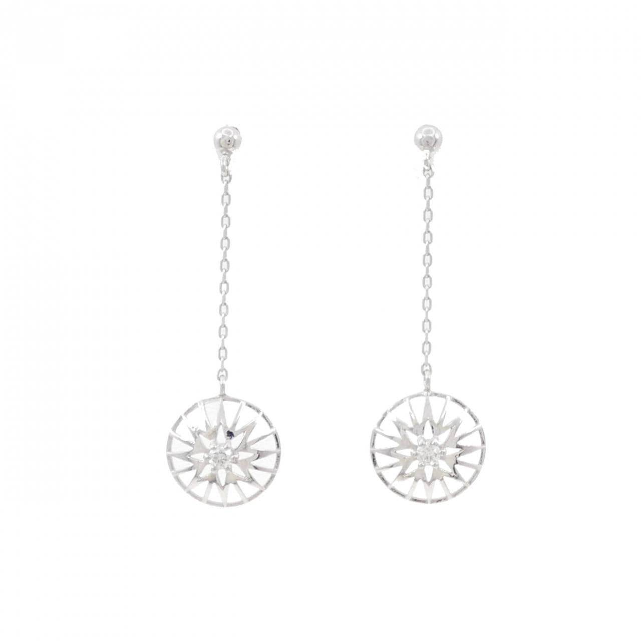 [BRAND NEW] K10WG Diamond earrings 0.04CT