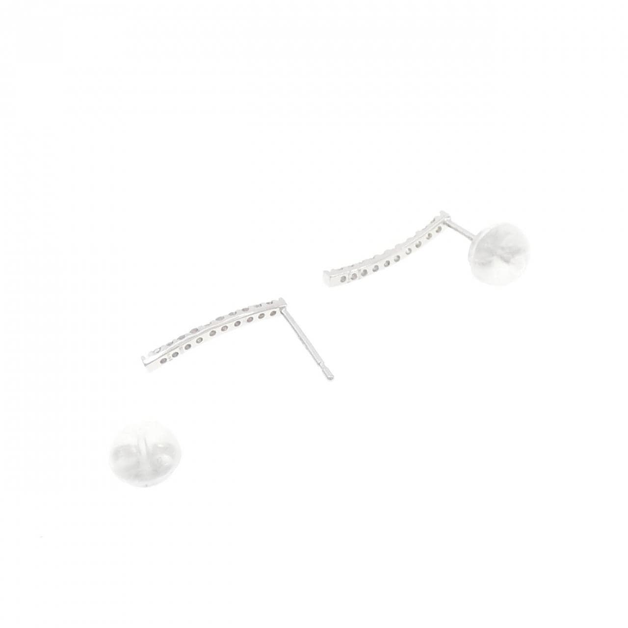 【新品】K18WG ダイヤモンド ピアス 0.10CT