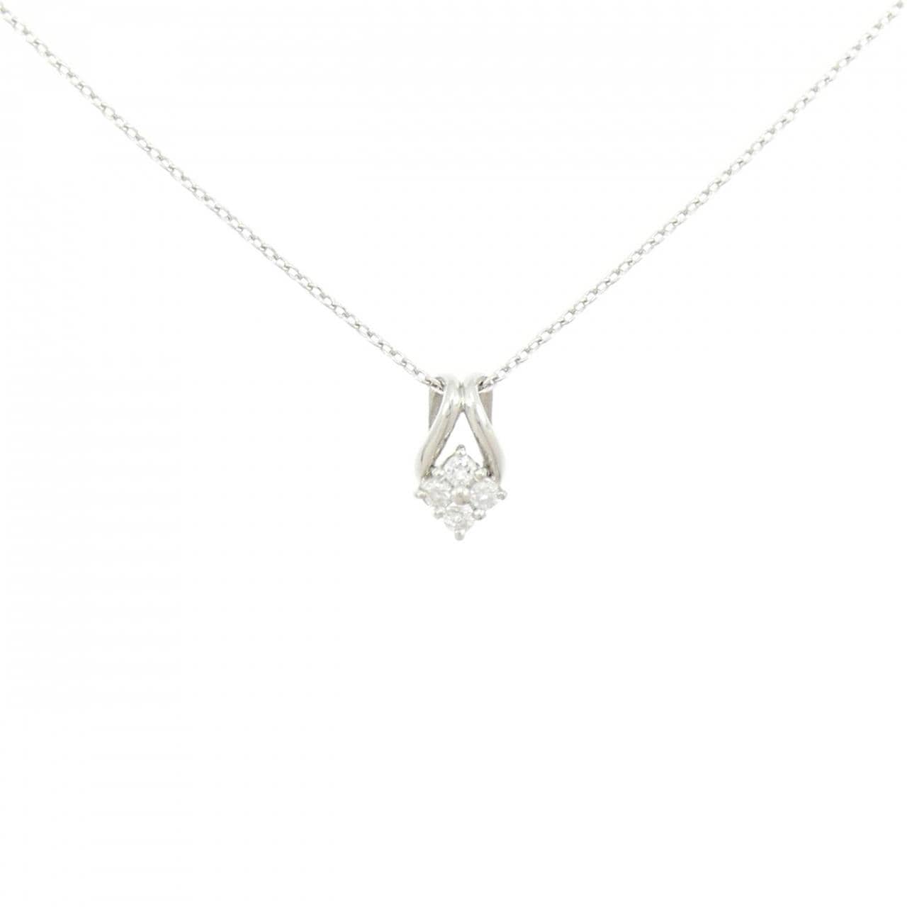 PT900/PT850 フラワー ダイヤモンド ネックレス