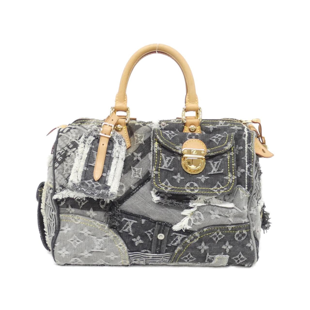 ルイヴィトン モノグラム デニム パッチワーク スピーディ 30cm M95381 ボストンバッグ
