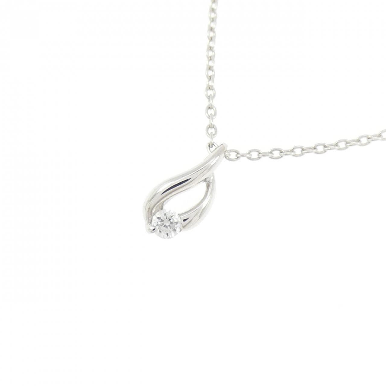 K18WG ダイヤモンド ネックレス 0.03CT