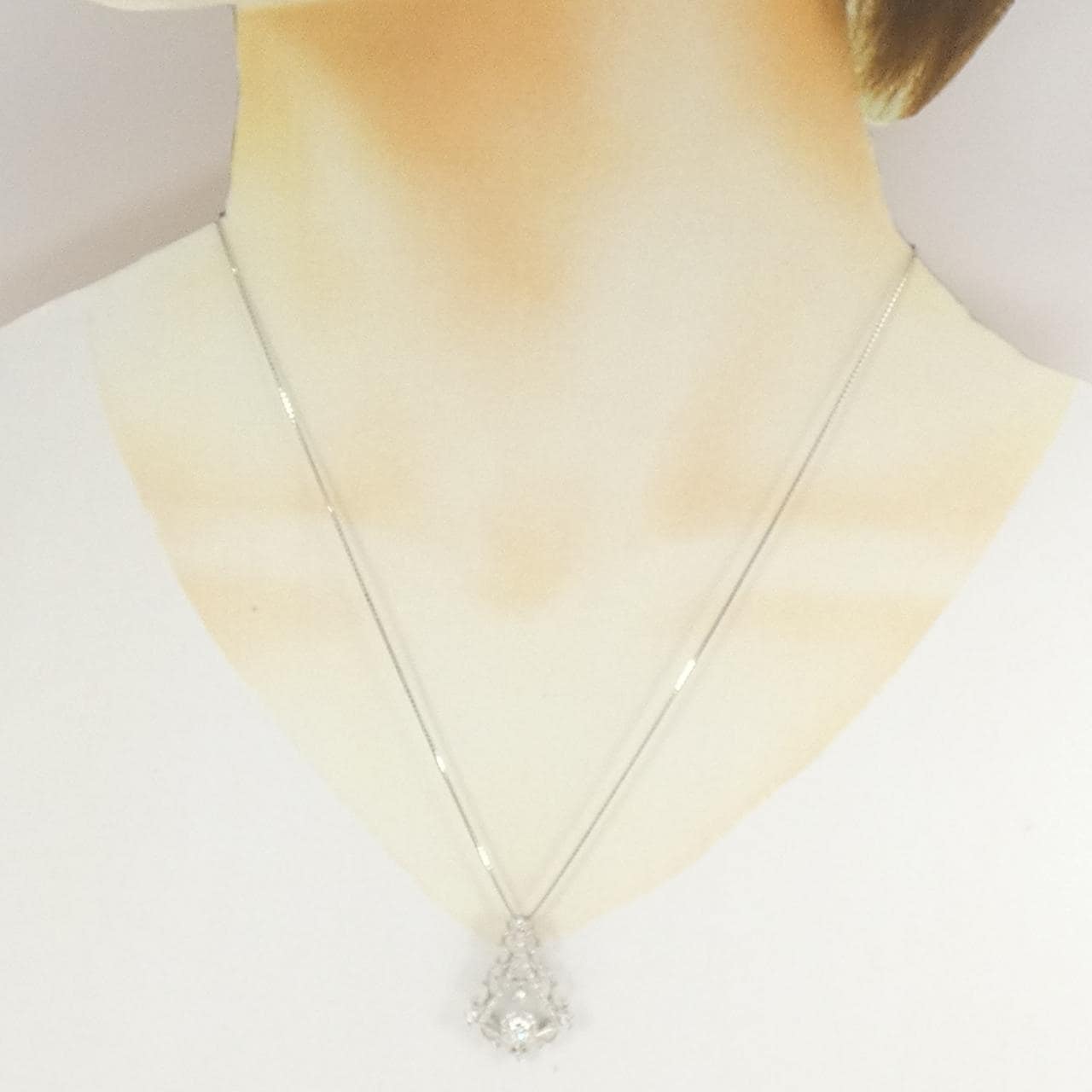 PT900/PT850 ダイヤモンド ネックレス 0.206CT G SI1 Good