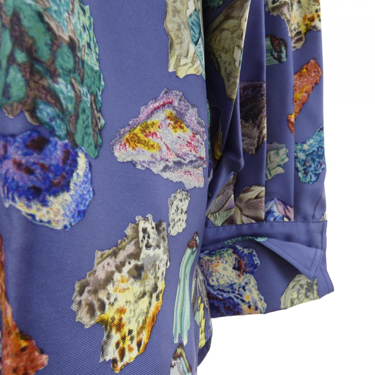 【ヴィンテージ】エルメス HERMES MI NERAUX ツイルレーヌ. シャツ