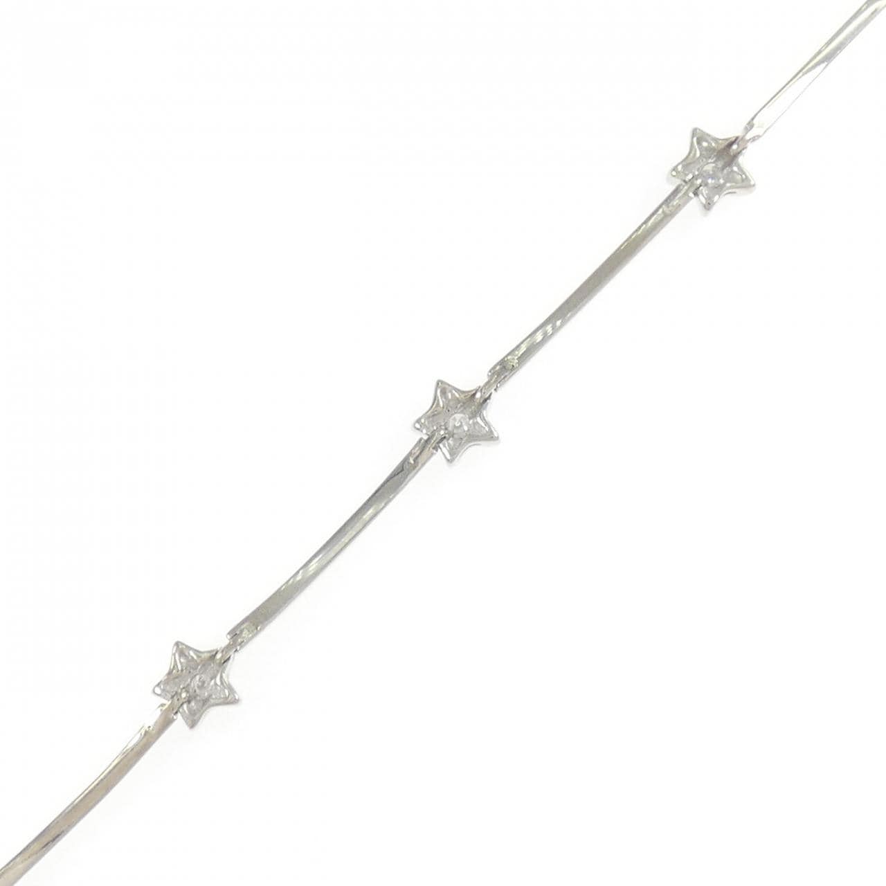 K18WG スター ダイヤモンド ブレスレット 0.10CT