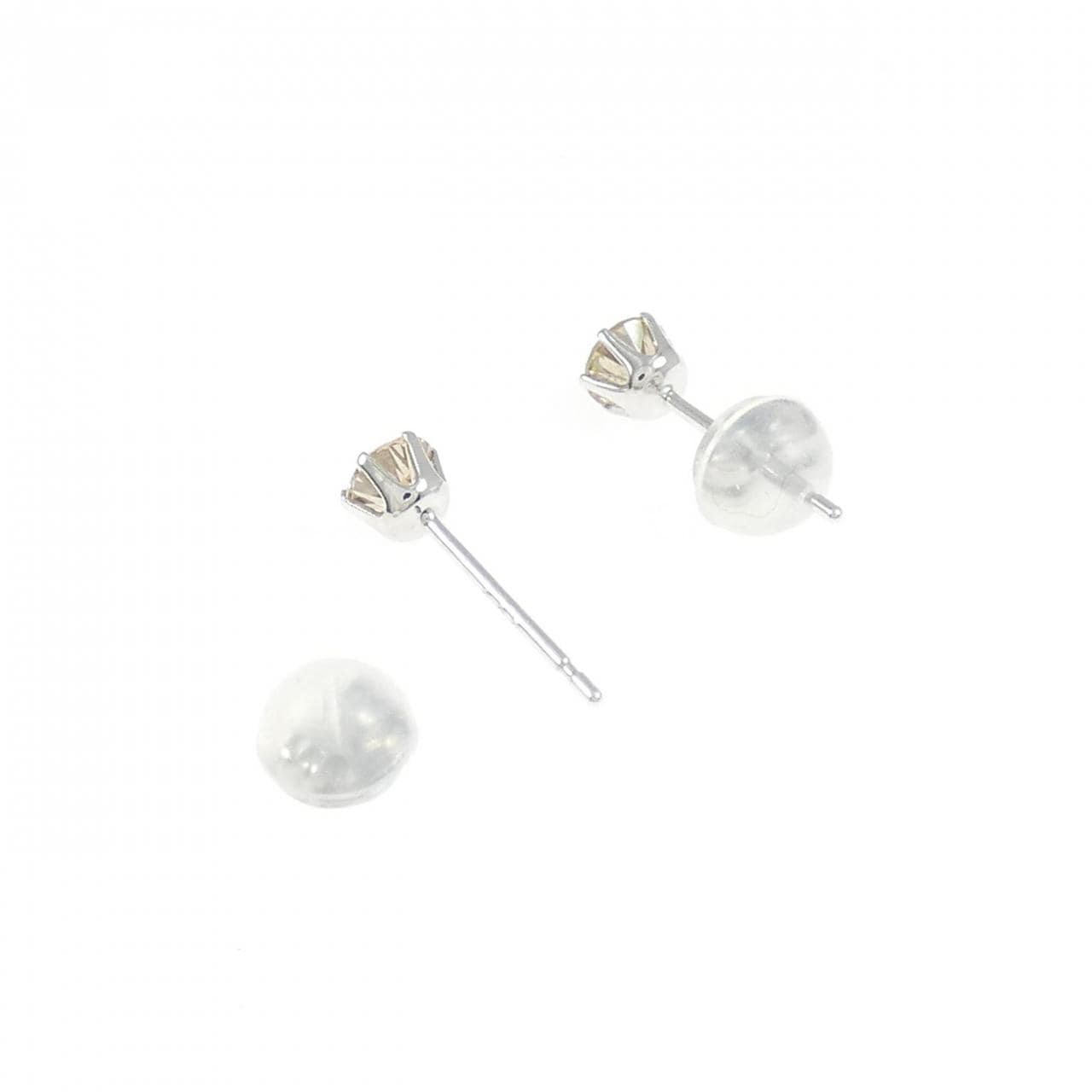 PT900 ソリティア ダイヤモンド ピアス 0.40CT