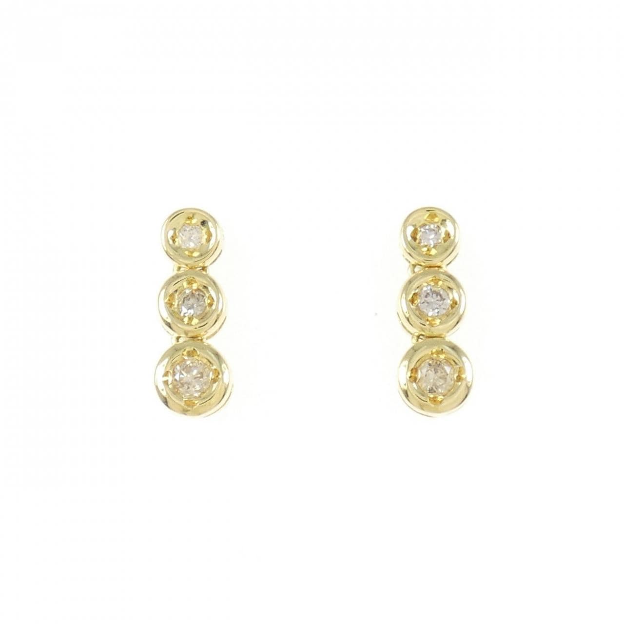 K18YG ダイヤモンド ピアス 0.2CT