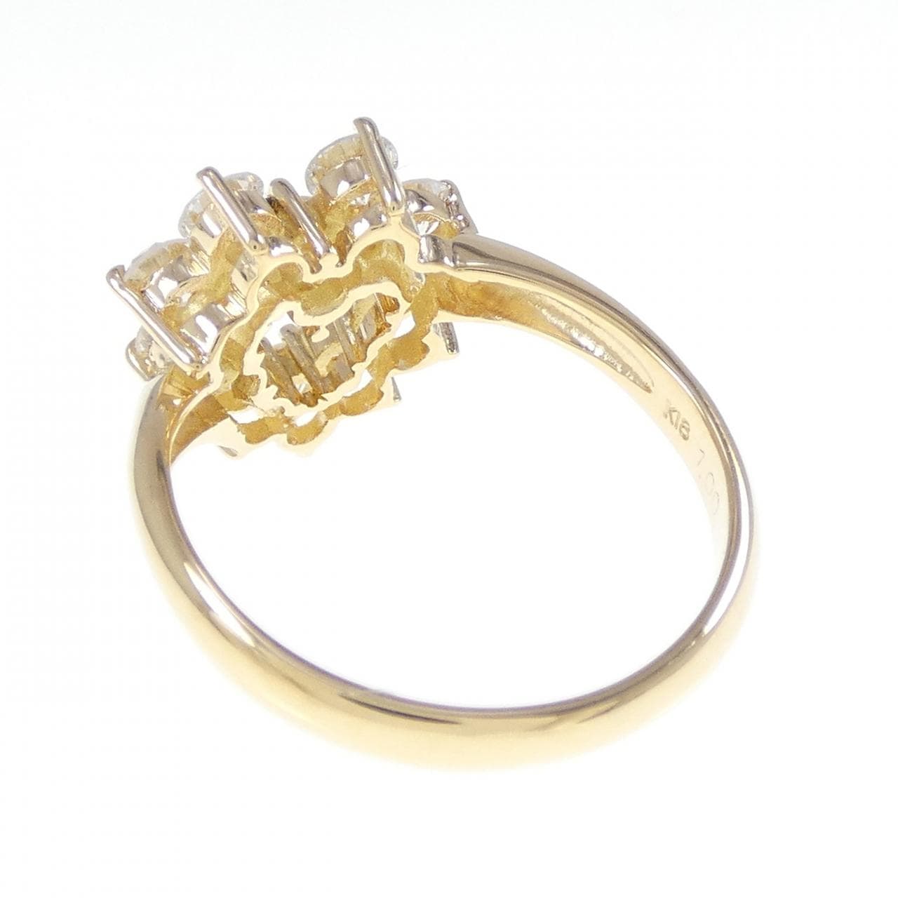 K18YG ハート ダイヤモンド リング 1.00CT