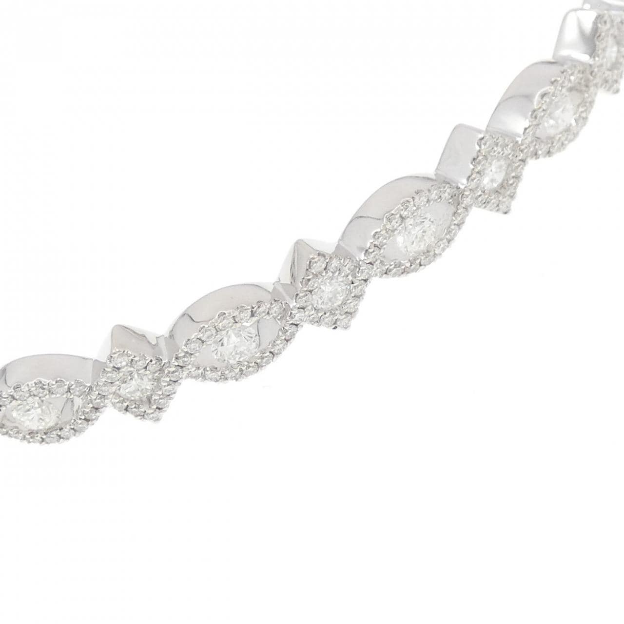 K18WG ダイヤモンド バングル 1.38CT