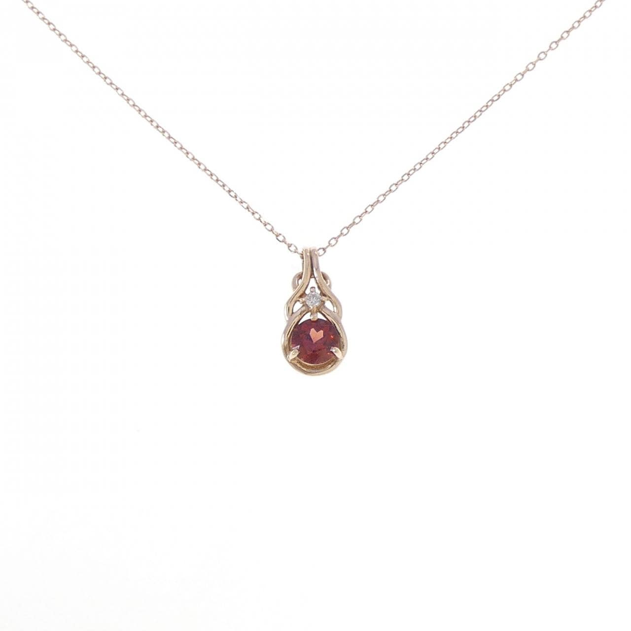 K10PG ガーネット ネックレス